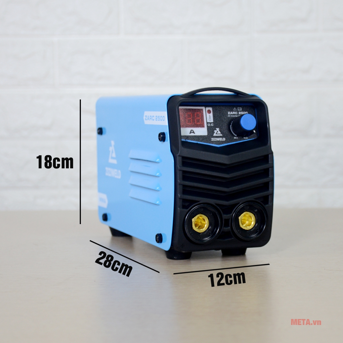 Kích thước máy hàn que ZARC 2500