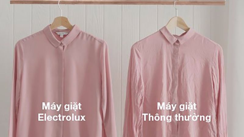 Sự khác biệt giữa quần áo giặt bằng máy giặt sấy Electrolux với quần áo không sử dụng máy giặt sấy Electrolux