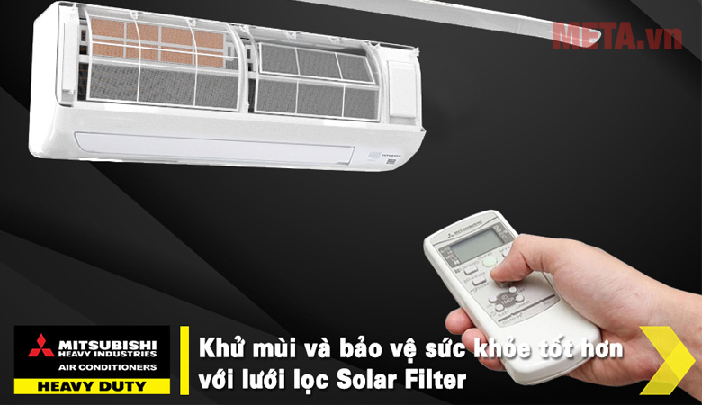 Lưới lọc Solar Filter giúp khử mùi và làm sạch không khí hiệu quả
