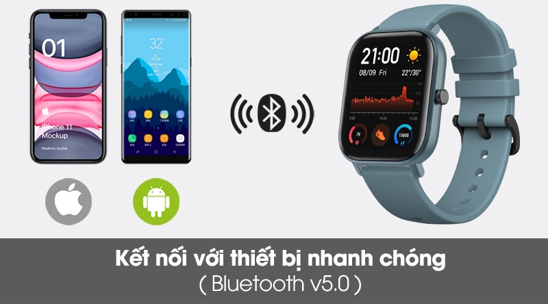 Sản phẩm kết nối qua Bluetooth, tương thích với cả Android và iOS