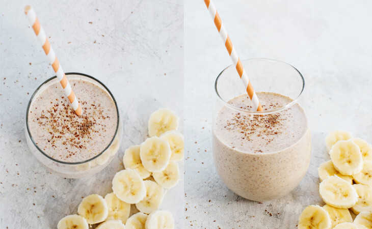 Smoothie yến mạch và chuối