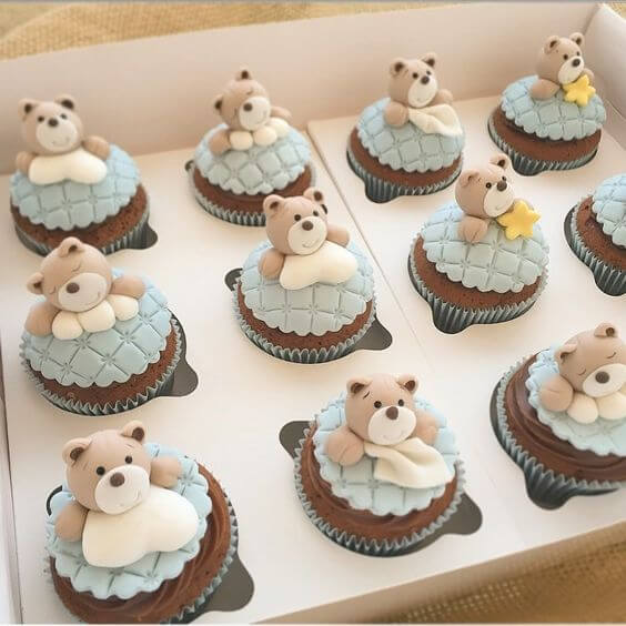 Cupcake chú gấu xinh xắn nhiều trạng thái hoạt động