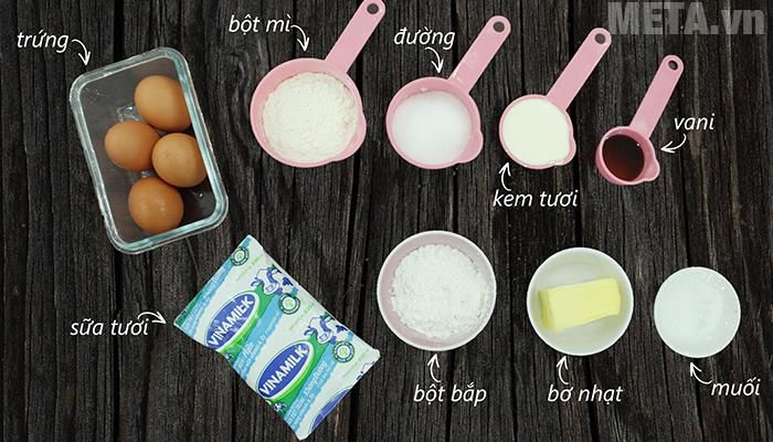 Nguyên liệu làm bánh su kem đơn giản tại nhà