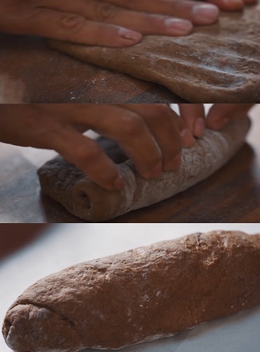 Tạo hình cho bánh mì đen.