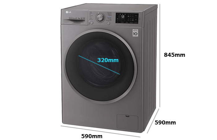Máy giặt sấy lồng ngang LG inverter FC1409D4E 9kg