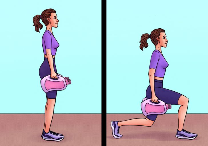 Dumbbell lunges