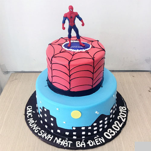 Bánh sinh nhật siêu nhân 2 tầng