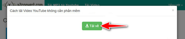 Sử dụng ứng dụng X2Convert để tải video trên YouTube về máy tính bằng Chrome
