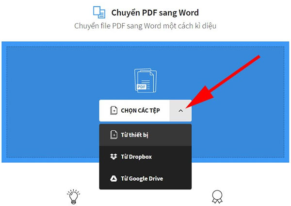 Chuyển PDF sang Word bằng Smallpdf