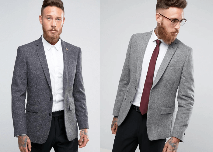 Blazer kết hợp với quần tây và áo sơ mi