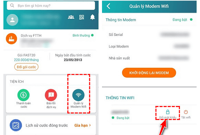 Cách đổi mật khẩu wifi Viettel trên bằng ứng dụng My Viettel trên điện thoại