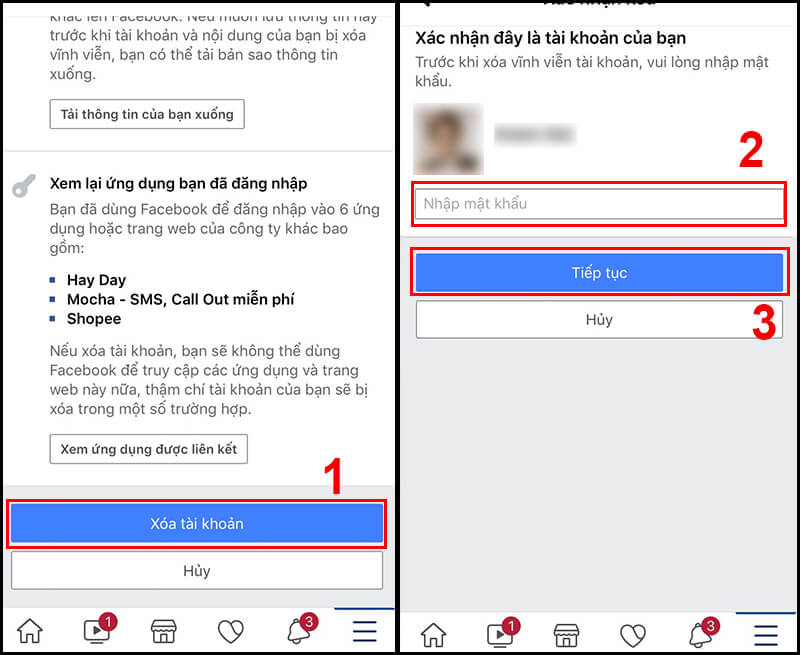 Hướng dẫn cách xóa fb vĩnh viễn trên điện thoại