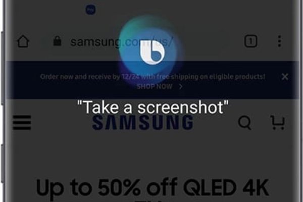 Chụp ảnh màn hình điện thoại Samsung bằng Bixby