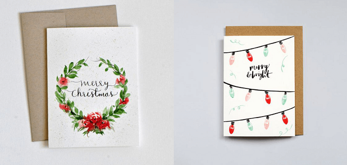 Một số mẫu vẽ thiệp Giáng Sinh đơn giản và dễ thương