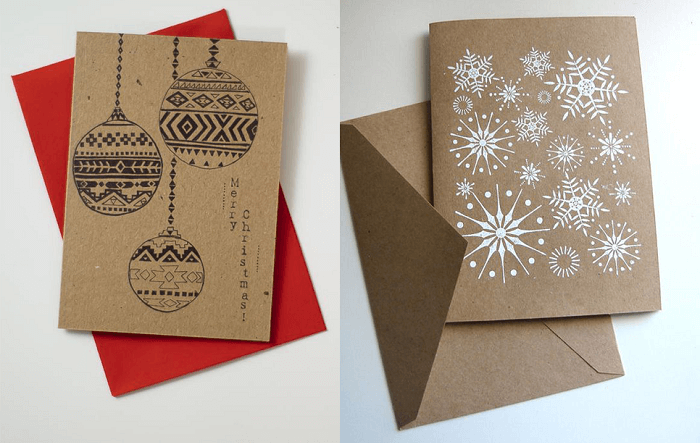 Một số mẫu vẽ thiệp Giáng Sinh đơn giản và dễ thương