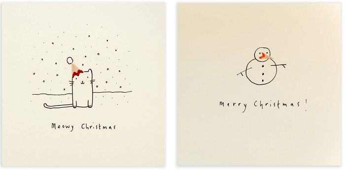 Một số mẫu vẽ thiệp Giáng Sinh đơn giản và dễ thương