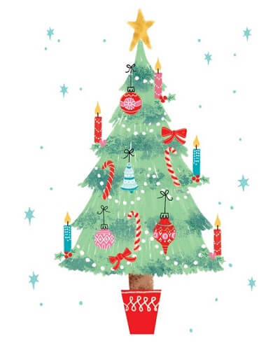 Một số mẫu vẽ thiệp Giáng Sinh đơn giản và dễ thương