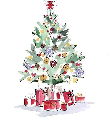 Một số mẫu vẽ thiệp Giáng Sinh đơn giản và dễ thương