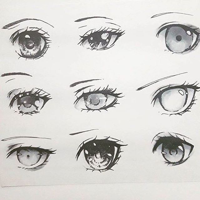 Mẫu vẽ mắt trong anime, manga