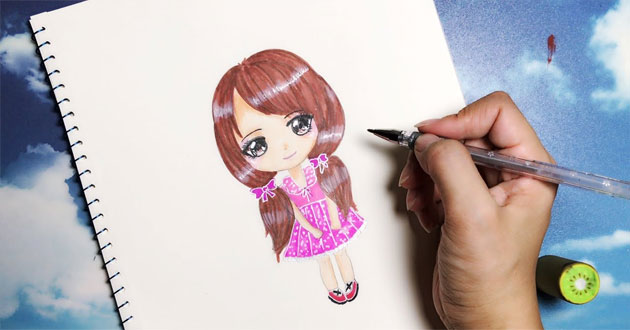 Cách vẽ anime chibi cute đơn giản cực dễ thương