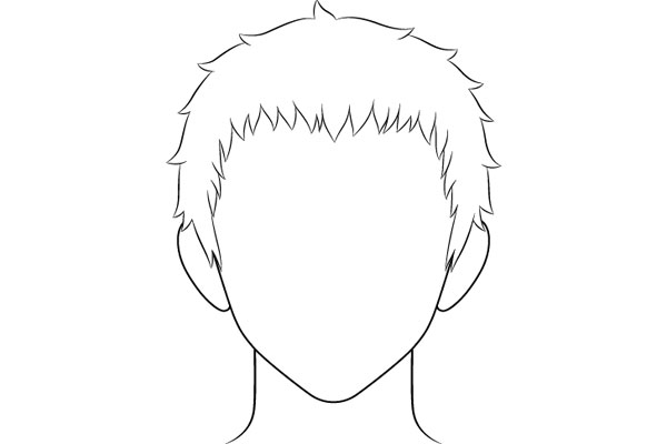 Cách vẽ tóc anime nam