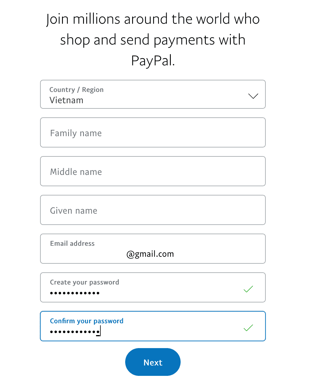 Cách đăng ký tài khoản PayPal