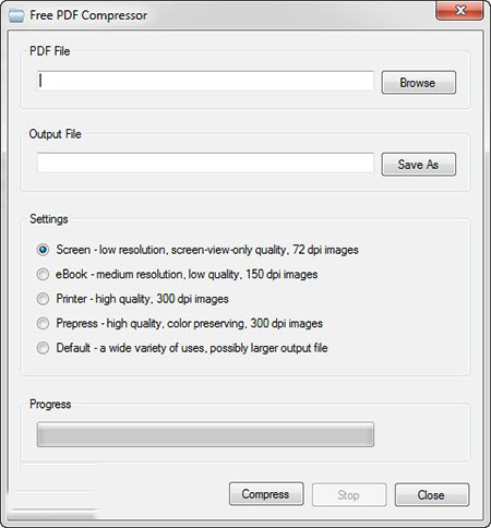 Cách giảm dung lượng file PDF bằng phần mềm Free PDF Compressor