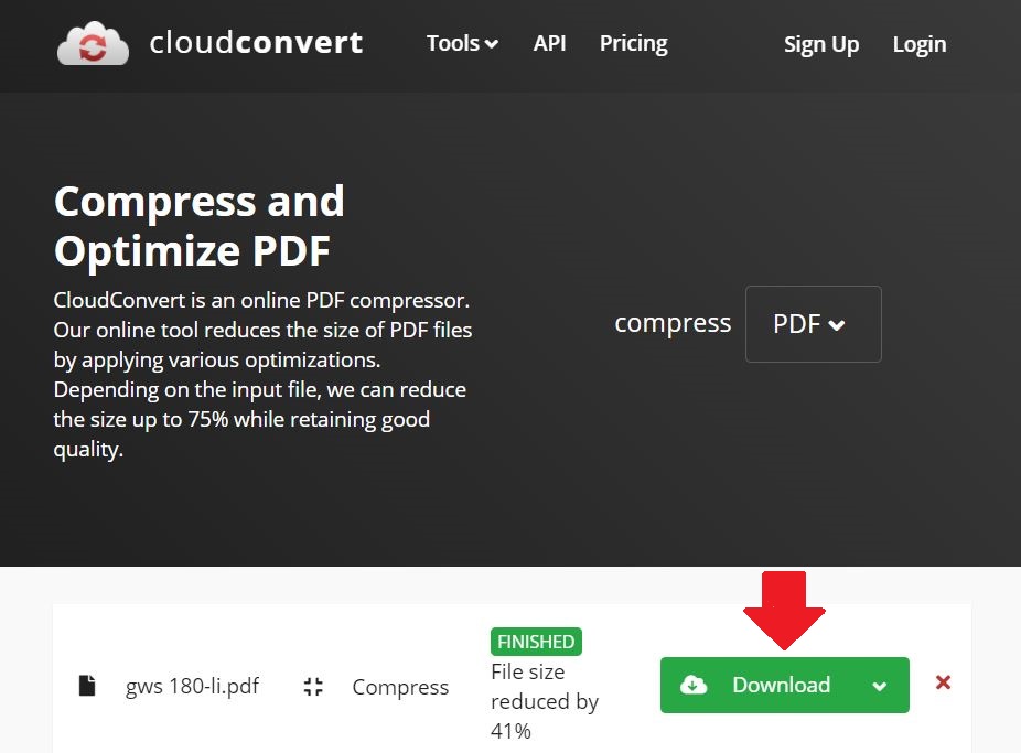 Cách nén file PDF online miễn phí với CloudConvert