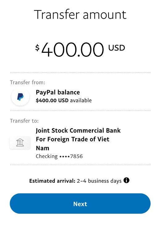 Cách rút tiền từ PayPal về tài khoản ngân hàng