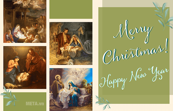 Thiệp chúc mừng Giáng Sinh và năm mới cho người thân, bạn bè theo đạo Công giáo
