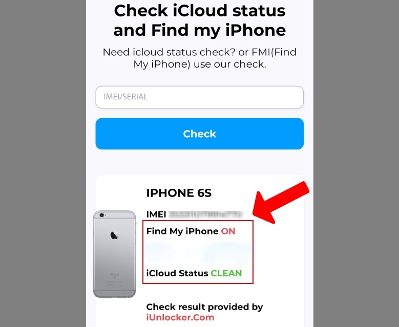 Kiểm tra iCloud ẩn bằng IMEI iPhone