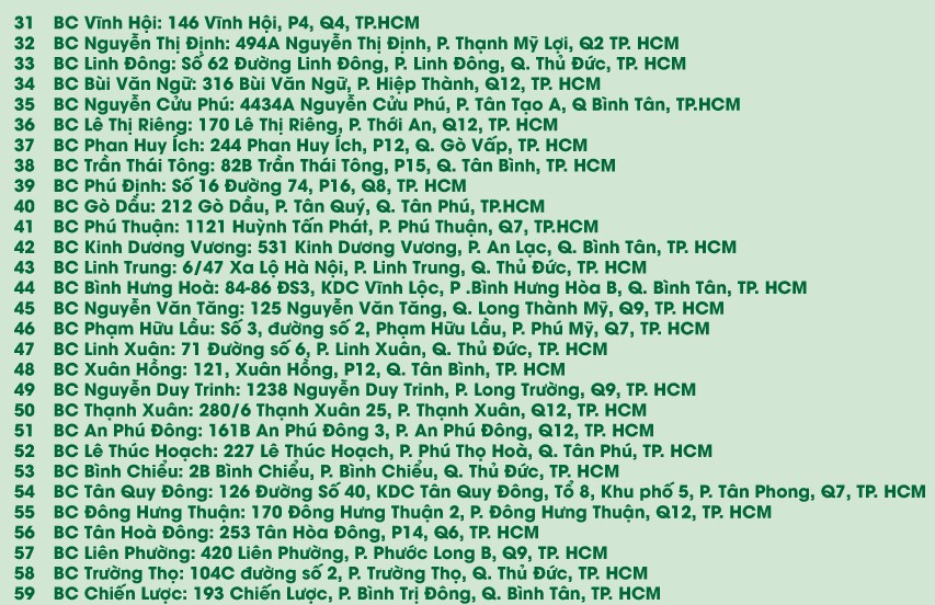 Danh sách hệ thống bưu cục GHTK TPHCM