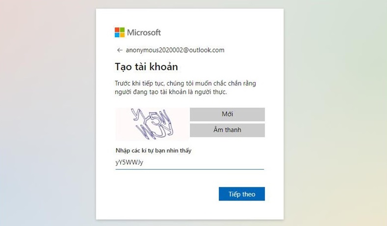 Cách đăng ký Microsoft Teams bằng email trực tiếp của Microsoft