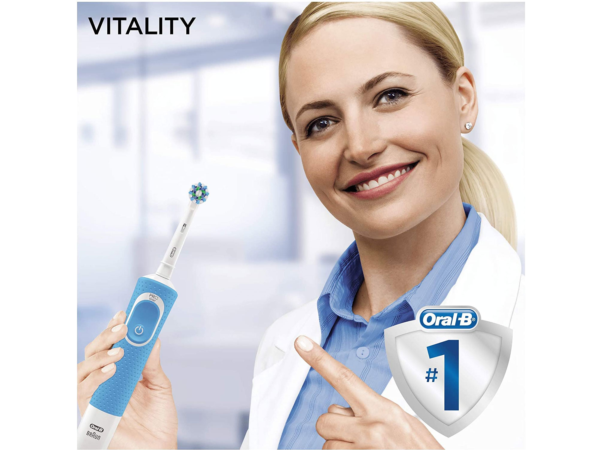 Bàn chải đánh răng điện Oral-B Vitality 170 CrossAction Blue