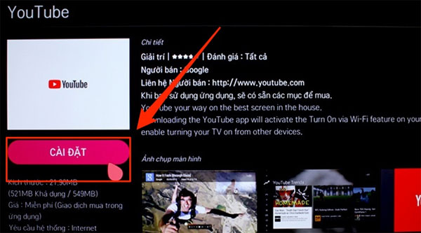 Xử lý tivi LG không xem được YouTube