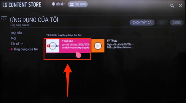 Xử lý tivi LG không xem được YouTube