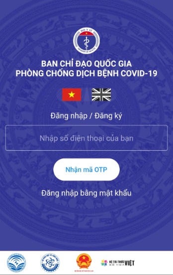 Mở ứng dụng, nhập số điện thoại để nhận được mã OTP