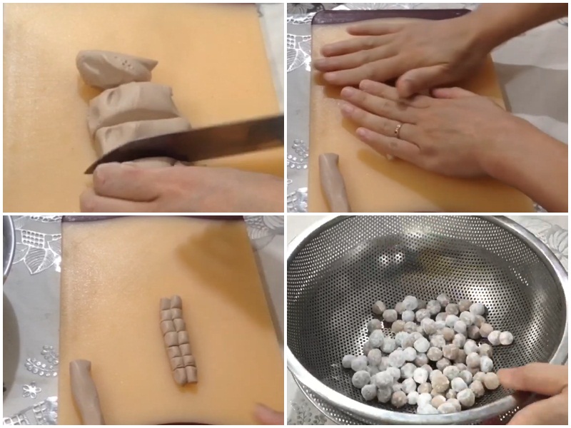 Cách làm trân châu bằng bột nếp