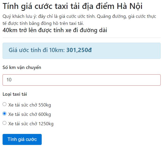 Cách tra phí của dịch vụ chuyển nhà trọn gói Thành Hưng tại khu vực Hà Nội