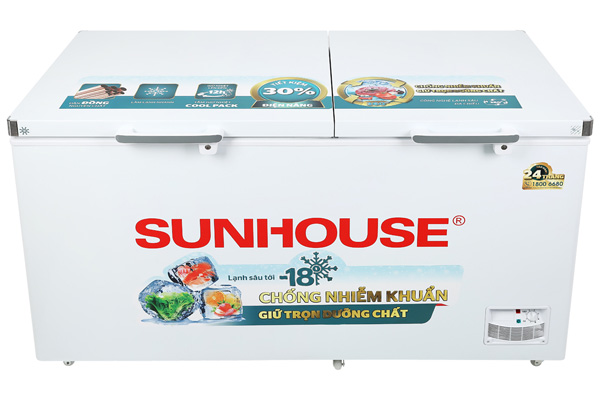 Tủ đông 2 ngăn 2 cánh Sunhouse SHR-F2572W2 Tủ đông 2 ngăn 2 cánh Sunhouse SHR-F2572W2