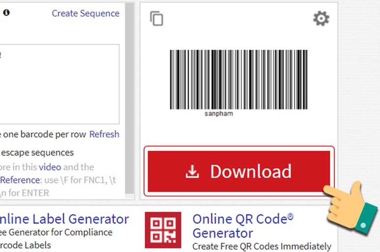 Cách tạo mã vạch bằng Online Barcode Generator