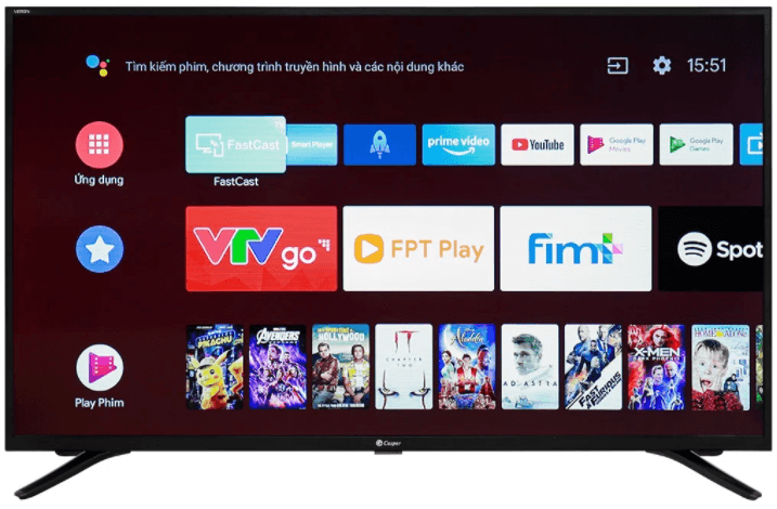 Tivi Casper sử dụng 2 hệ điều hành Linux và Android TV