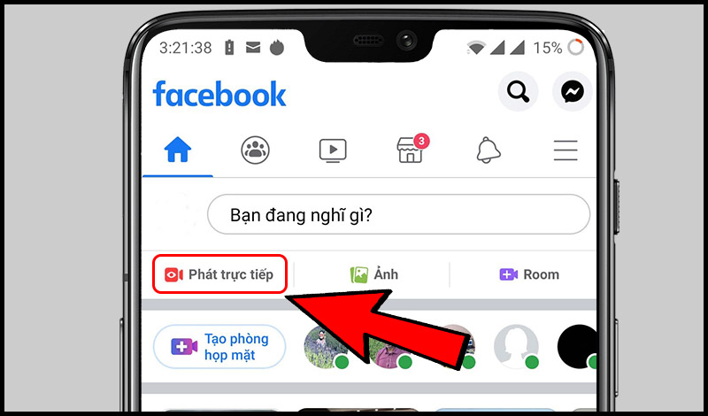 Truy cập ứng dụng Facebook trên điện thoại