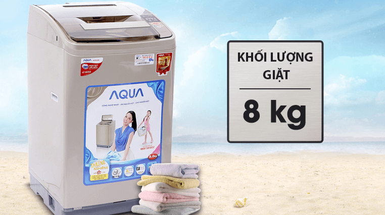 Máy giặt Aqua 8kg có khối lượng giặt 8kg