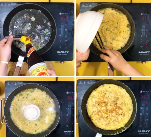 Cách làm trứng chiên nấm