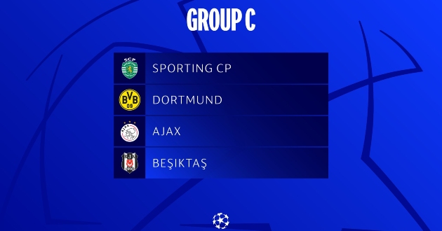 4 đội bóng góp mặt tại bảng C Cúp C1 châu Âu UEFA Champions League 2021/22: Sporting CP, Borussia Dortmund, Ajax, Beşiktaş.