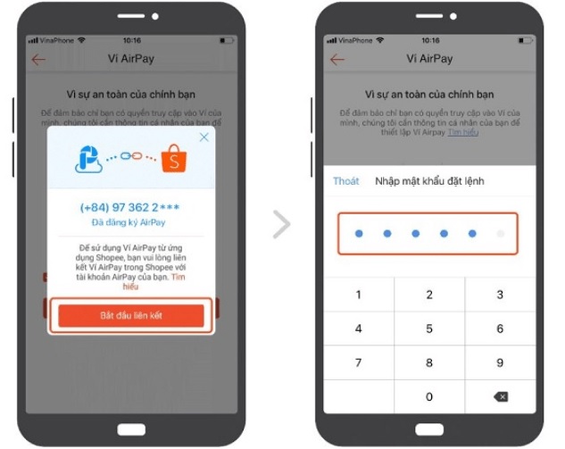 Cách đăng ký liên kết AirPay và Shopee