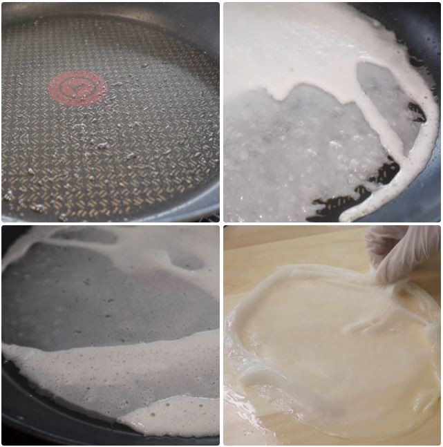 Cách làm bánh cuốn bằng cơm nguội