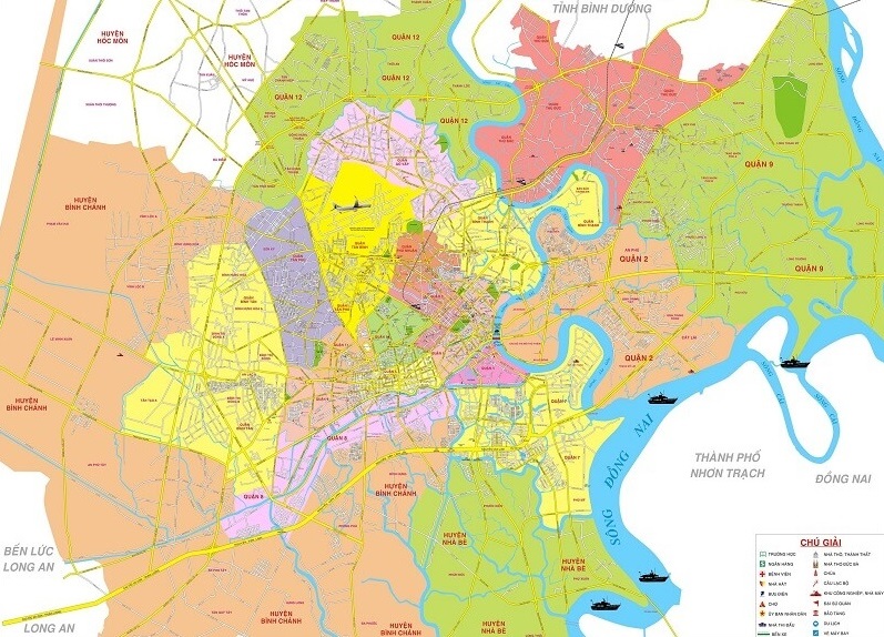 Bản đồ hành chính Thành phố Hồ Chí Minh