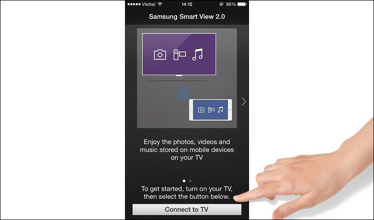 Cách kết nối điện thoại Android với tivi Samsung